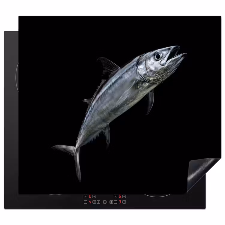 Herdabdeckplatte - Makrele - Fisch - Schwarz — 1