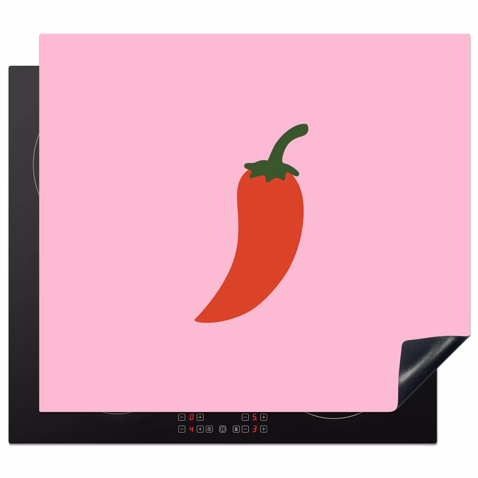 Herdabdeckplatte - Paprika - Rot - Illustration — 1