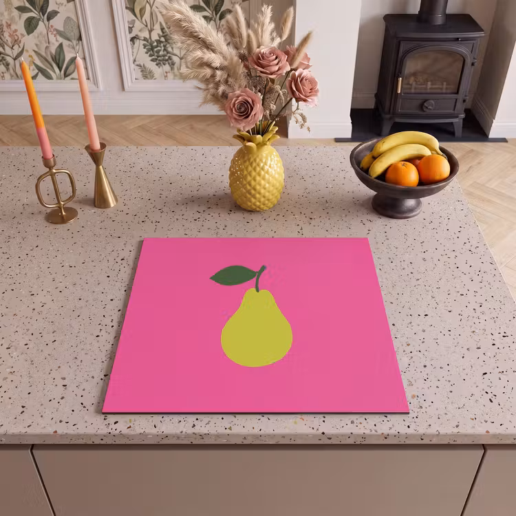 Herdabdeckplatte - Illustration - Obst - Birne - Grün — 3