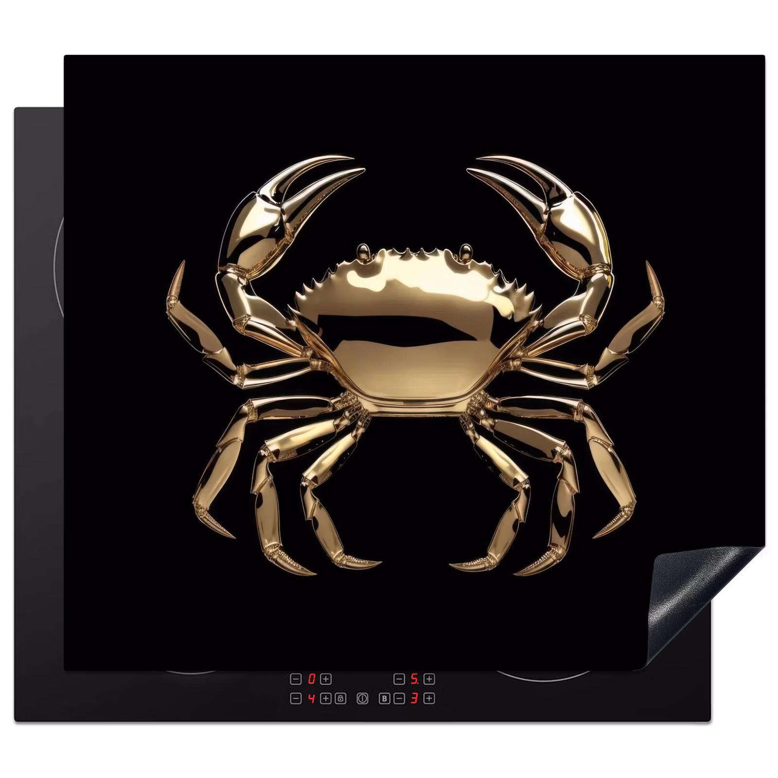 Herdabdeckplatte - Gold - Krabbe - Tiere - Schwarz — 1