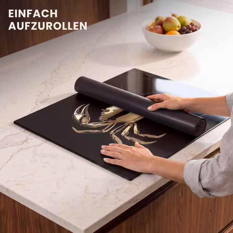 Herdabdeckplatte - Gold - Krabbe - Tiere - Schwarz — 7