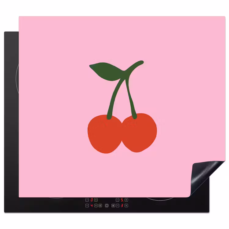 Herdabdeckplatte - Kirschen - Rosa - Illustration — 1
