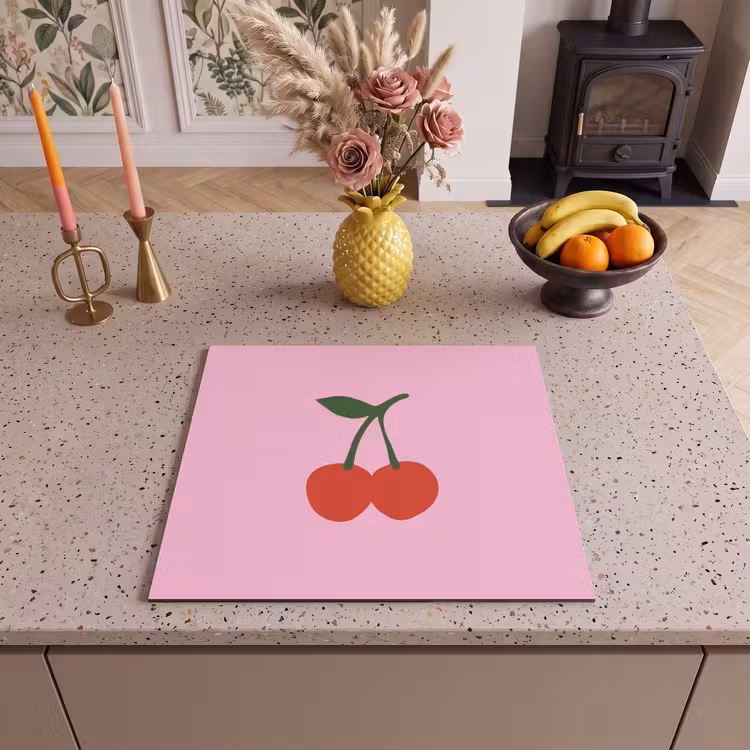 Herdabdeckplatte - Kirschen - Rosa - Illustration — 3