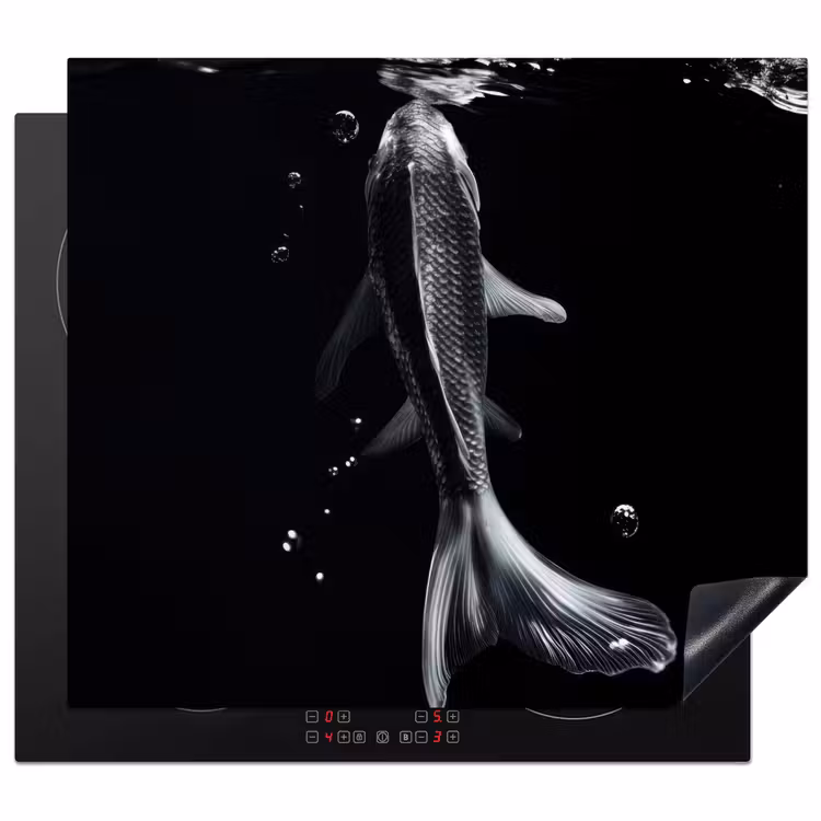 Herdabdeckplatte - Koi - Fisch - Wasser - Schwarz — 1