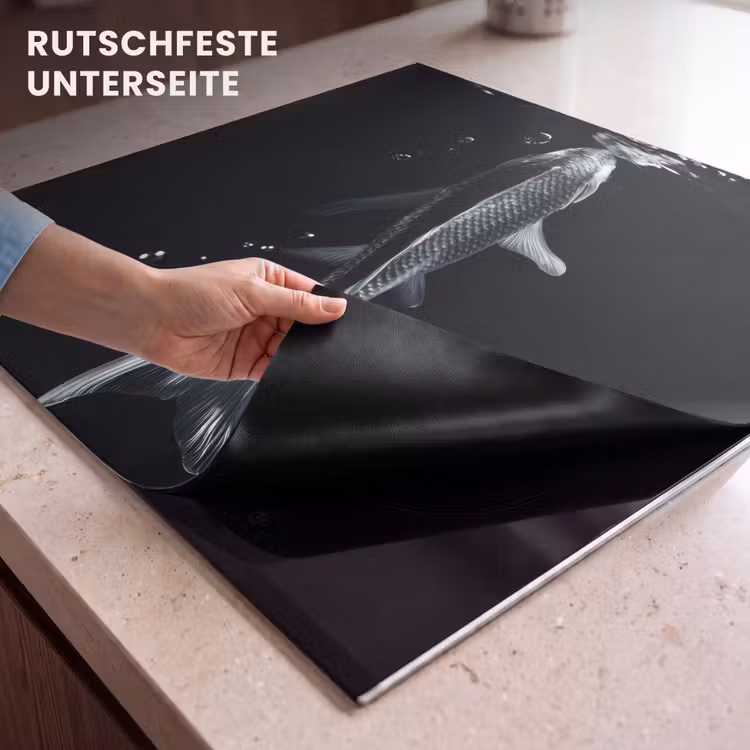 Herdabdeckplatte - Koi - Fisch - Wasser - Schwarz — 6