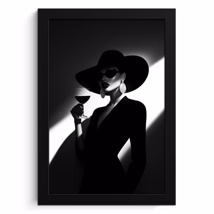 Bilder mit Rahmen - Frau - Wein - Chic — 1