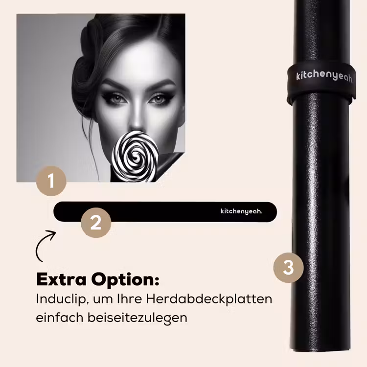 Herdabdeckplatte - Frau - Lolly - Schwarz — 8