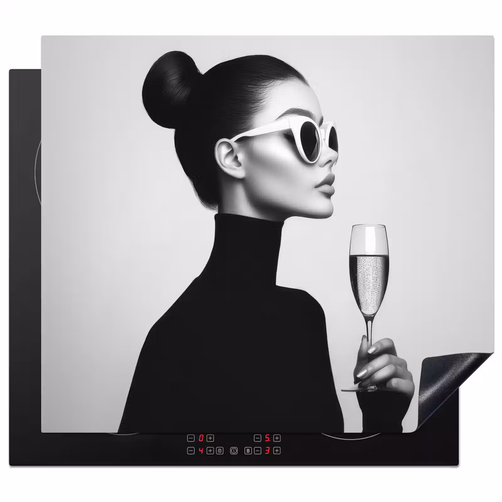 Herdabdeckplatte - Frau - Champagner - Modern — 1