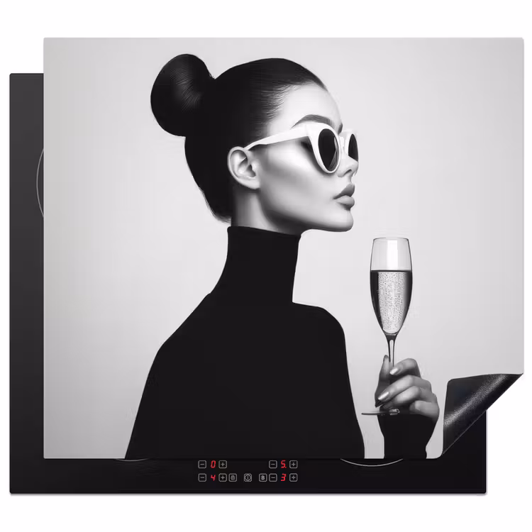 Herdabdeckplatte - Frau - Champagner - Modern — 1