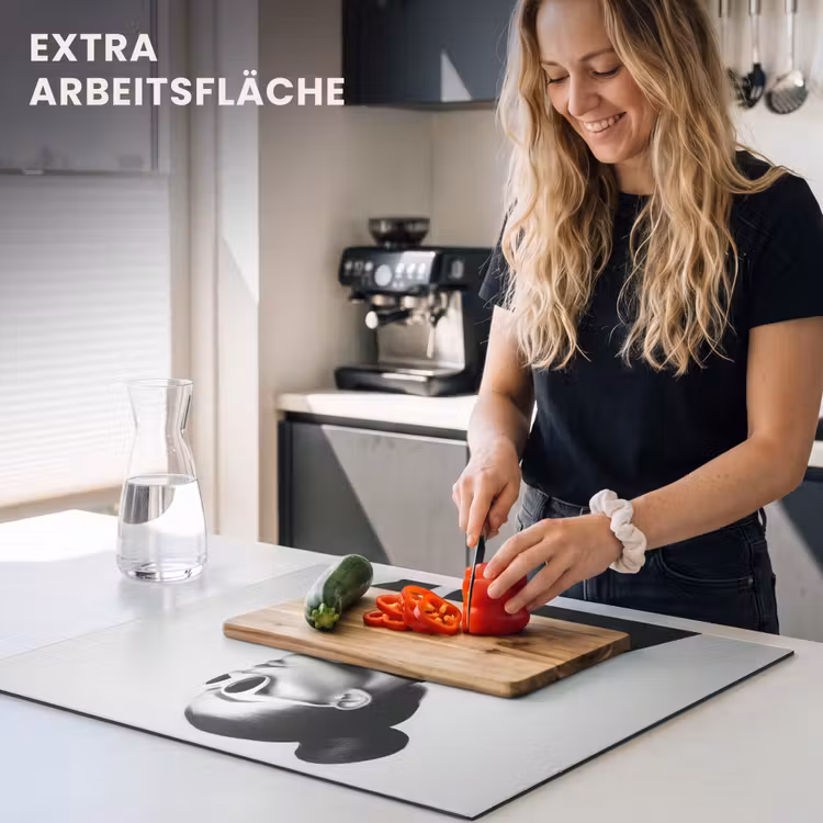 Herdabdeckplatte - Frau - Champagner - Modern — 5