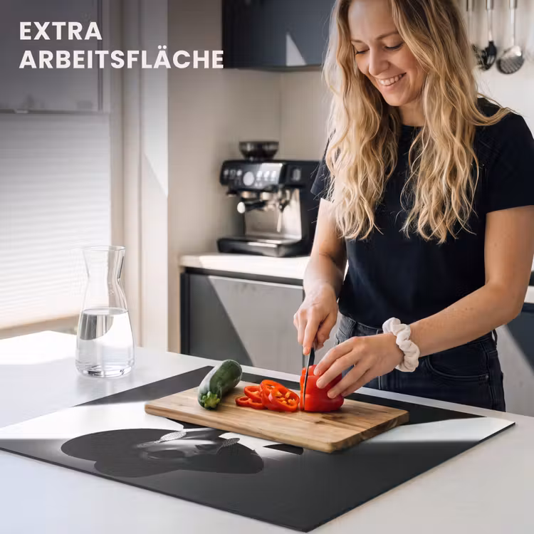 Herdabdeckplatte - Frau - Wein - Chic — 5