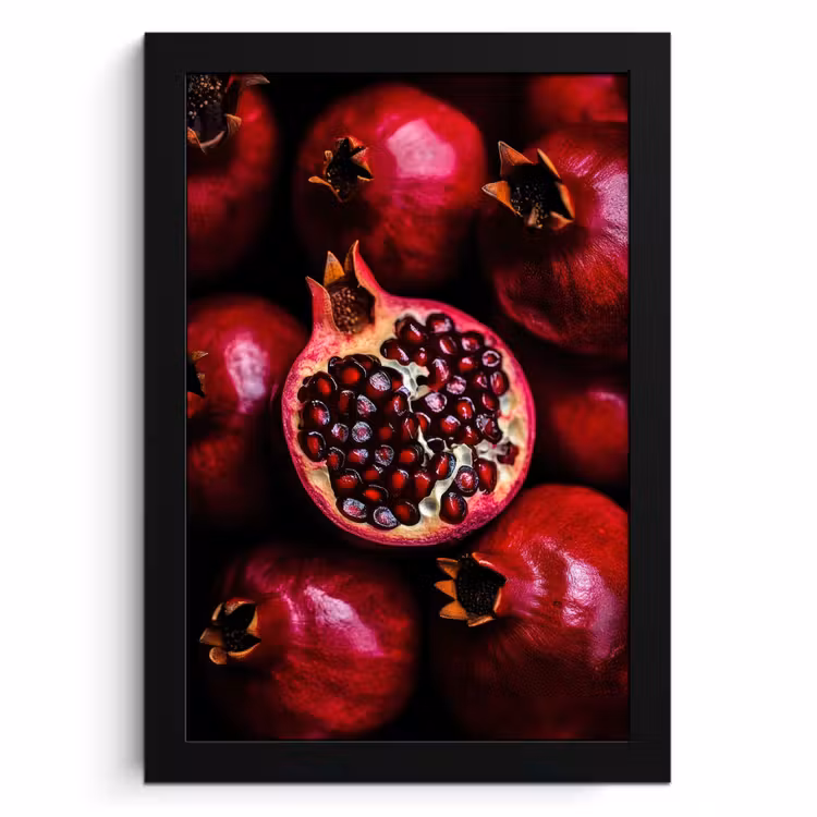 Bilder mit Rahmen - Granatapfel - Rot - Obst — 1