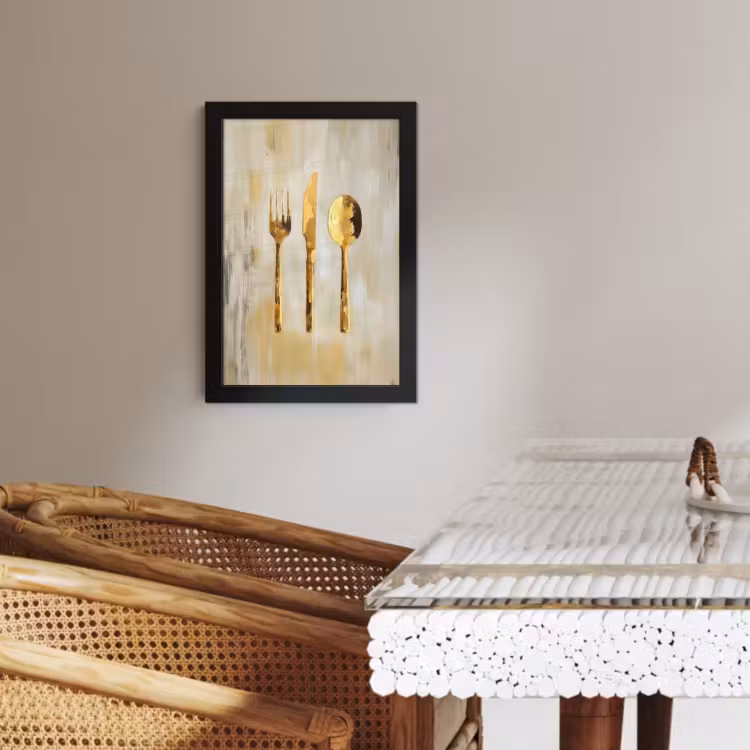Bilder mit Rahme - Farbe - Gold - Besteck — 4