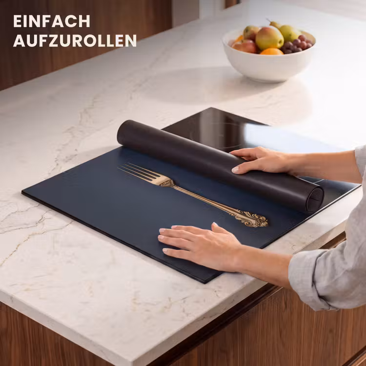Herdabdeckplatte - Besteck - Dunkelblau - Gold — 7