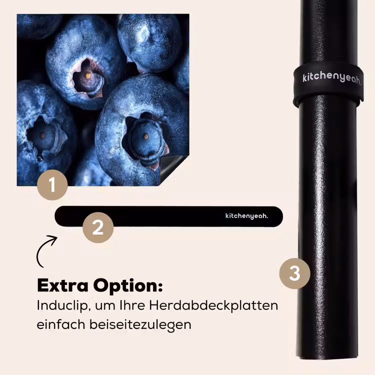 Herdabdeckplatte - Beeren - Blau - Obst — 8
