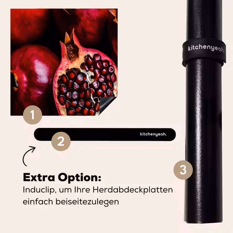 Herdabdeckplatte - Granatapfel - Rot - Obst — 8