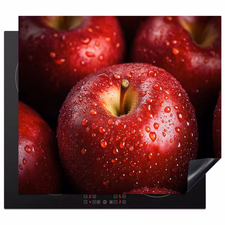 Herdabdeckplatte - Rot - Äpfel - Obst — 1