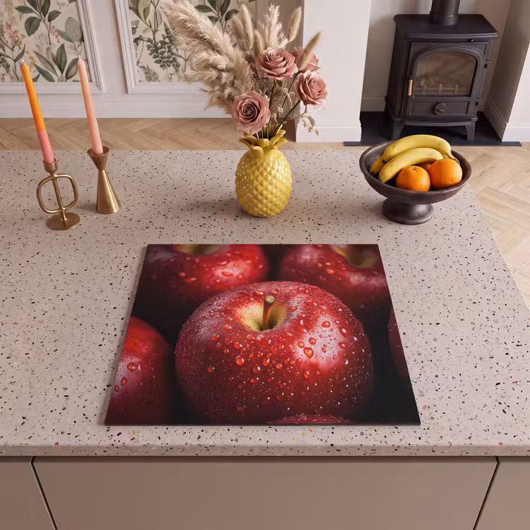 Herdabdeckplatte - Rot - Äpfel - Obst — 3