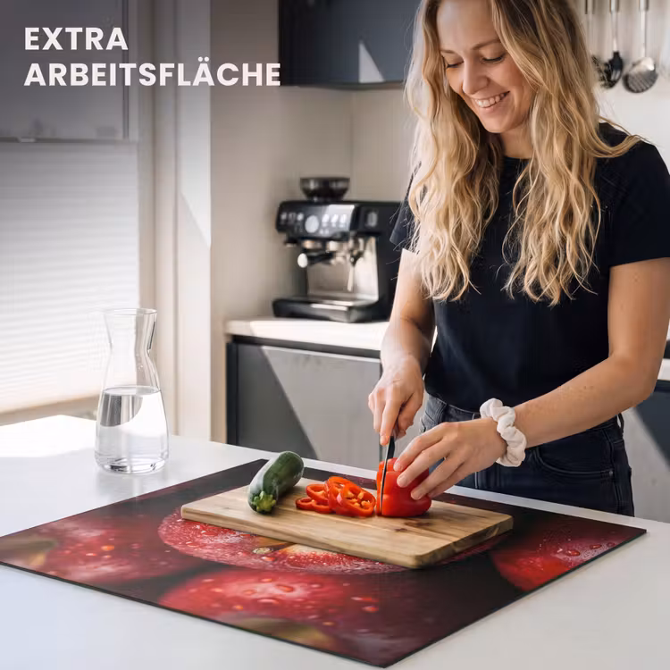 Herdabdeckplatte - Rot - Äpfel - Obst — 5