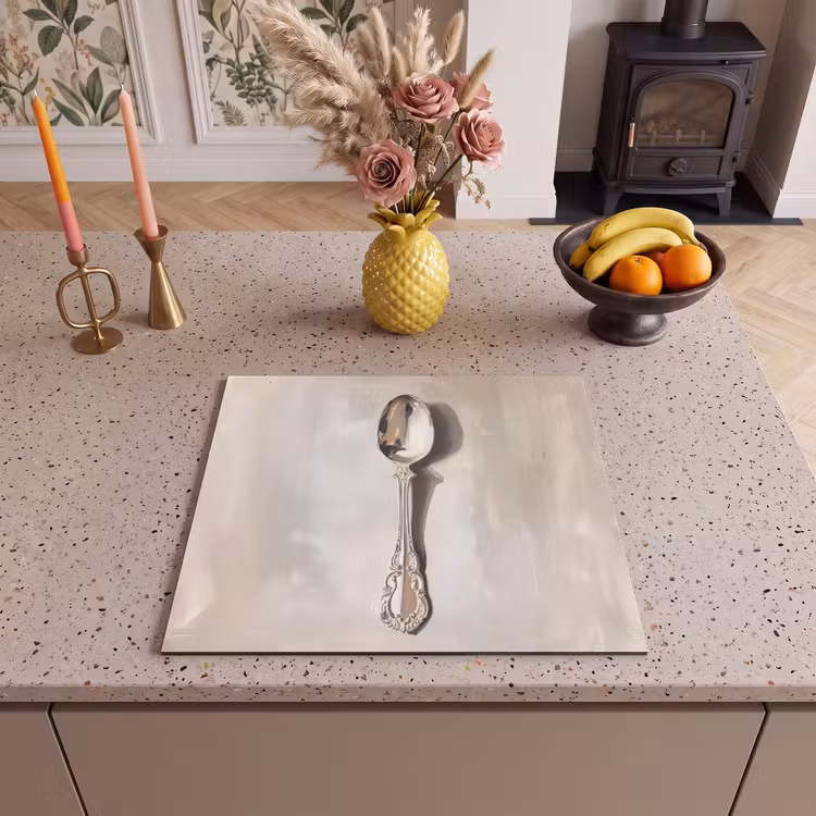 Herdabdeckplatte - Löffel - Farbe - Silber — 3