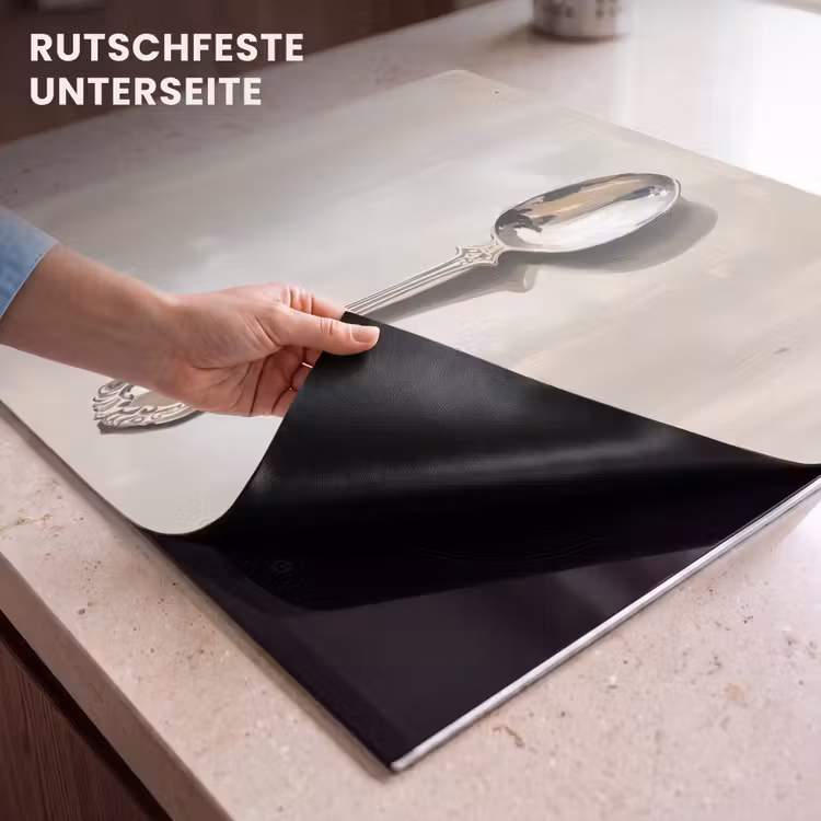 Herdabdeckplatte - Löffel - Farbe - Silber — 6