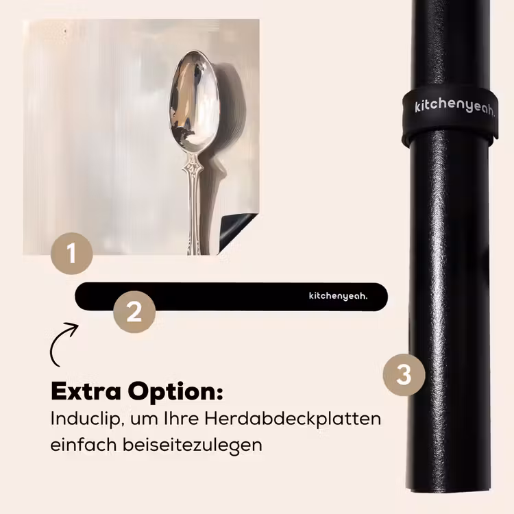 Herdabdeckplatte - Löffel - Farbe - Silber — 8
