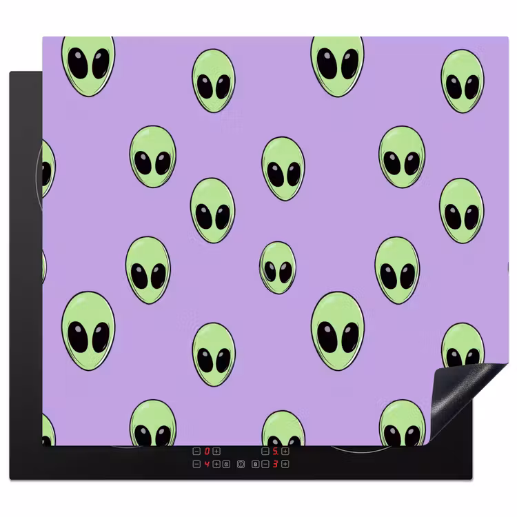 Herdabdeckplatte - Alien - Retro - Flieder — 1