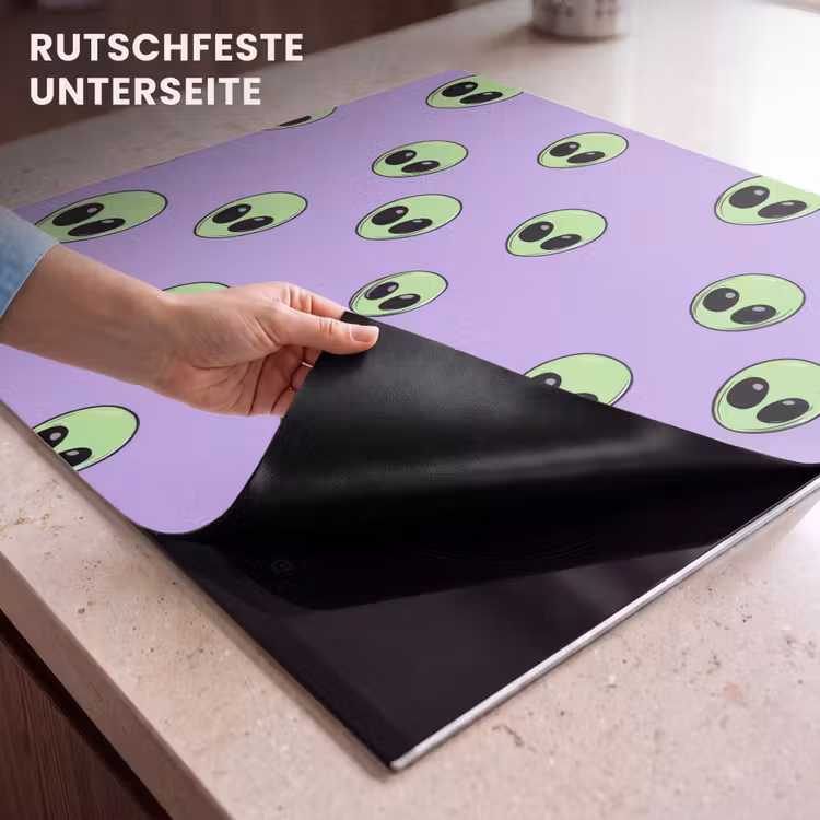 Herdabdeckplatte - Alien - Retro - Flieder — 6
