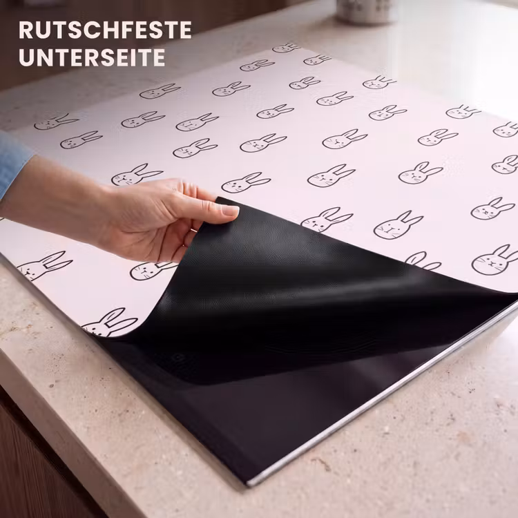 Herdabdeckplatte - Kaninchen - Minimalistisch - Rosa — 6