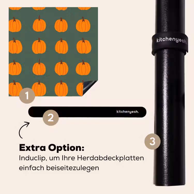 Herdabdeckplatte - Kürbis - Muster - Orange — 8