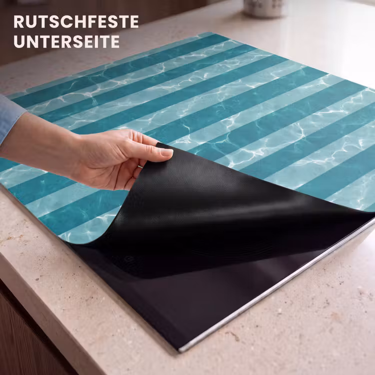 Herdabdeckplatte - Schwimmbad - Streifen - Grün — 6