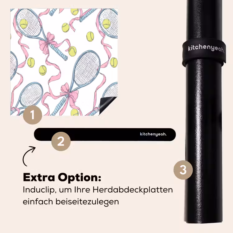 Herdabdeckplatte - Tennis - Bögen - Bunt — 8