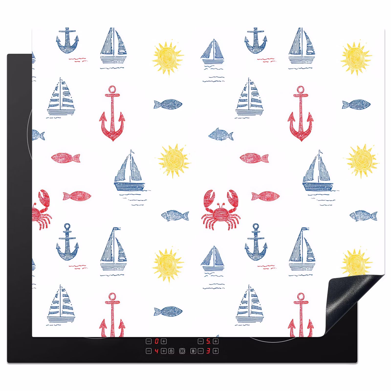 Herdabdeckplatte - Nautisch - Illustrationen - Farbenfroh — 1