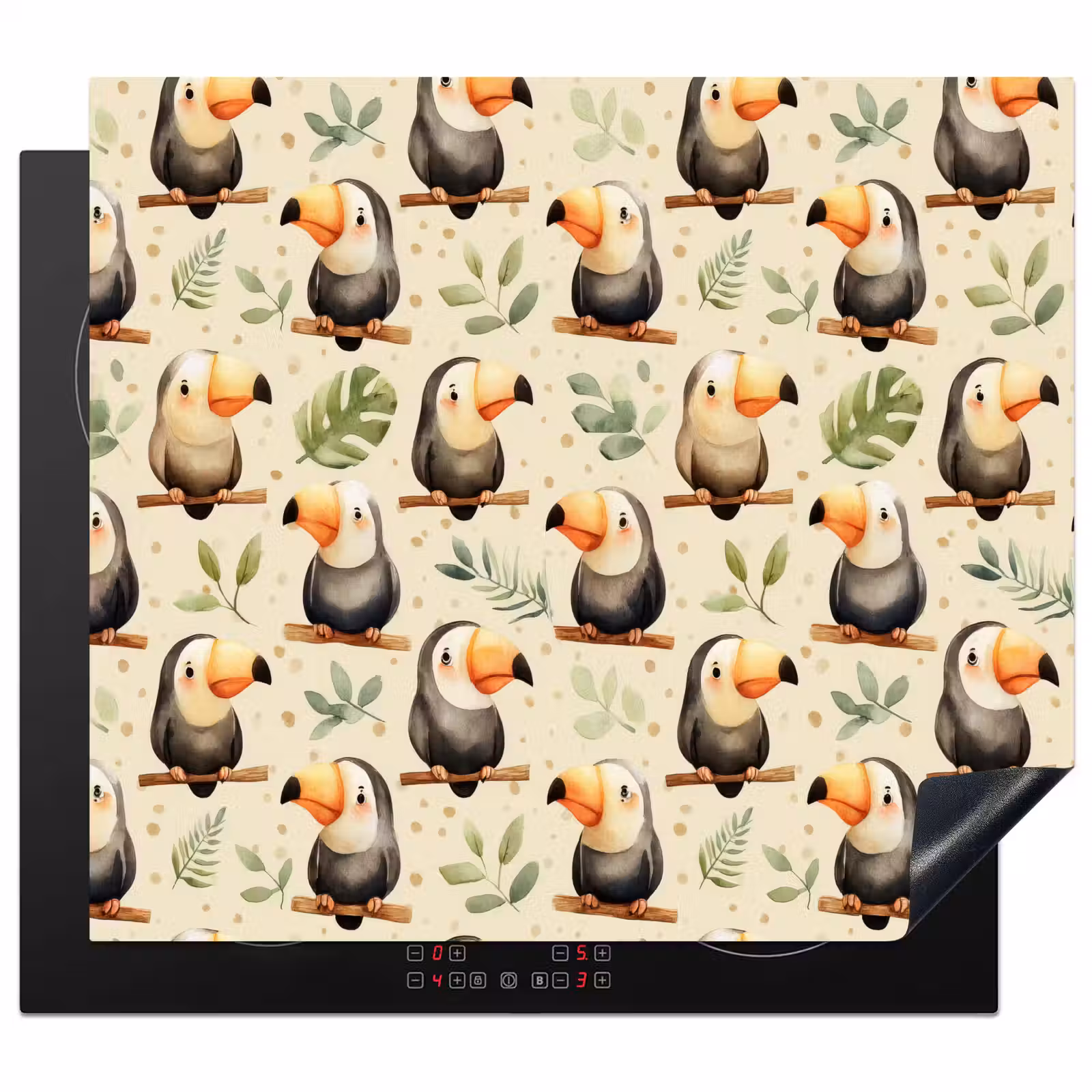 Herdabdeckplatte - Tukane - Exotisch - Farbenfroh — 1