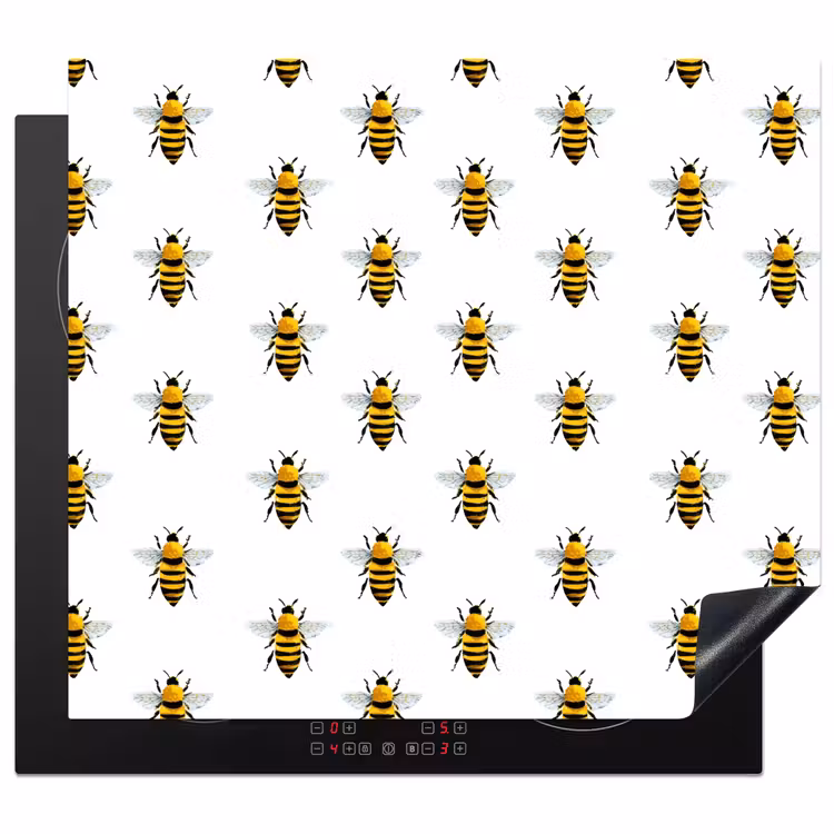 Herdabdeckplatte - Bienen - Zeitlos - Weiß — 1