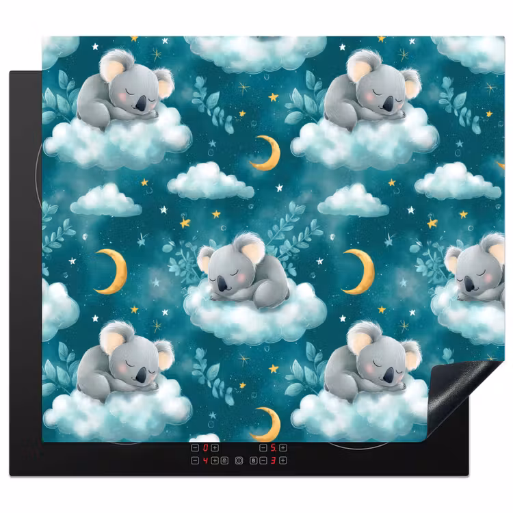 Herdabdeckplatte - Koalas - Bezaubernd - Blau — 1