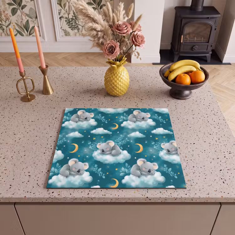 Herdabdeckplatte - Koalas - Bezaubernd - Blau — 3