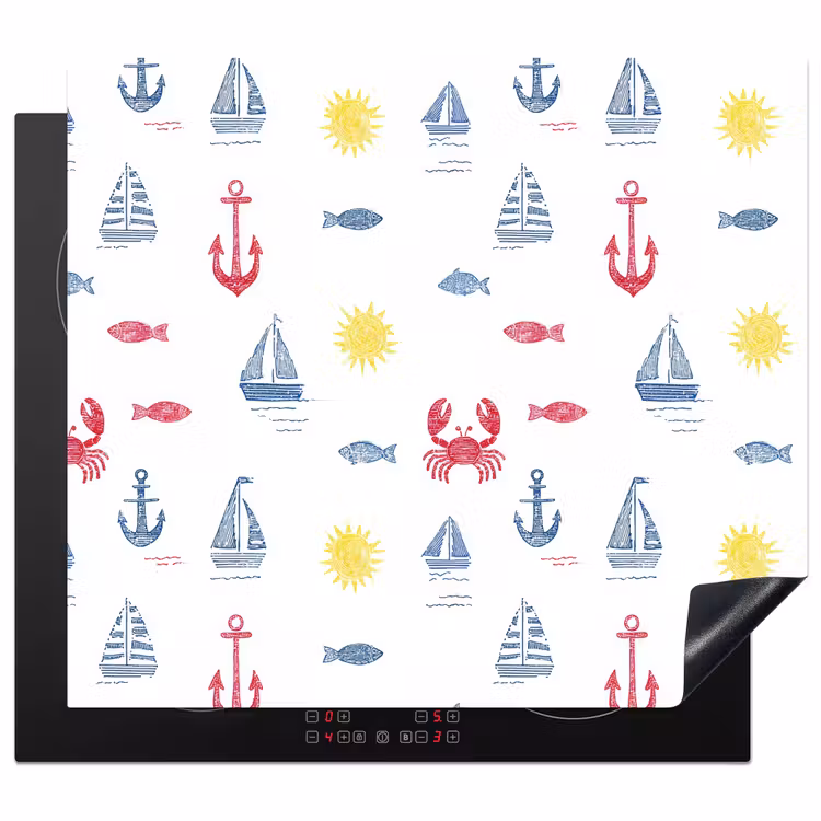 Herdabdeckplatte - Nautisch - Illustrationen - Farbenfroh — 1