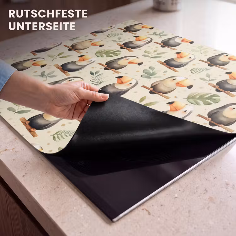 Herdabdeckplatte - Tukane - Exotisch - Farbenfroh — 6