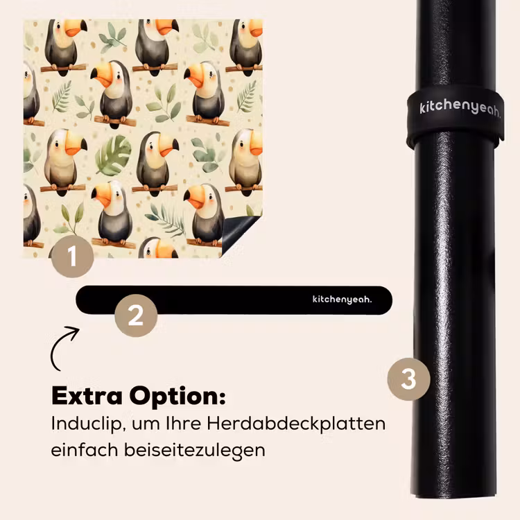 Herdabdeckplatte - Tukane - Exotisch - Farbenfroh — 8