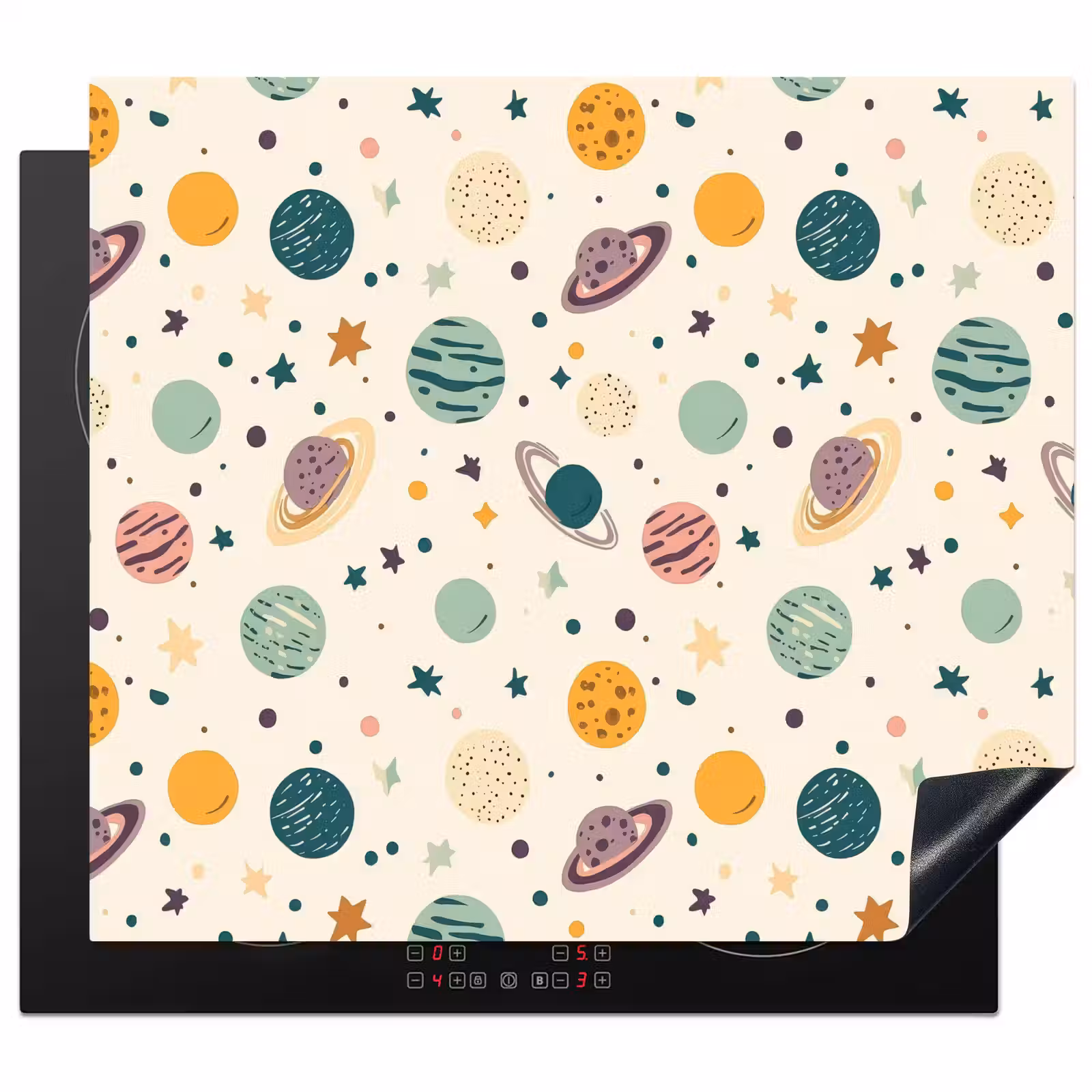 Herdabdeckplatte - Planeten - Retro - Farbenfroh — 1