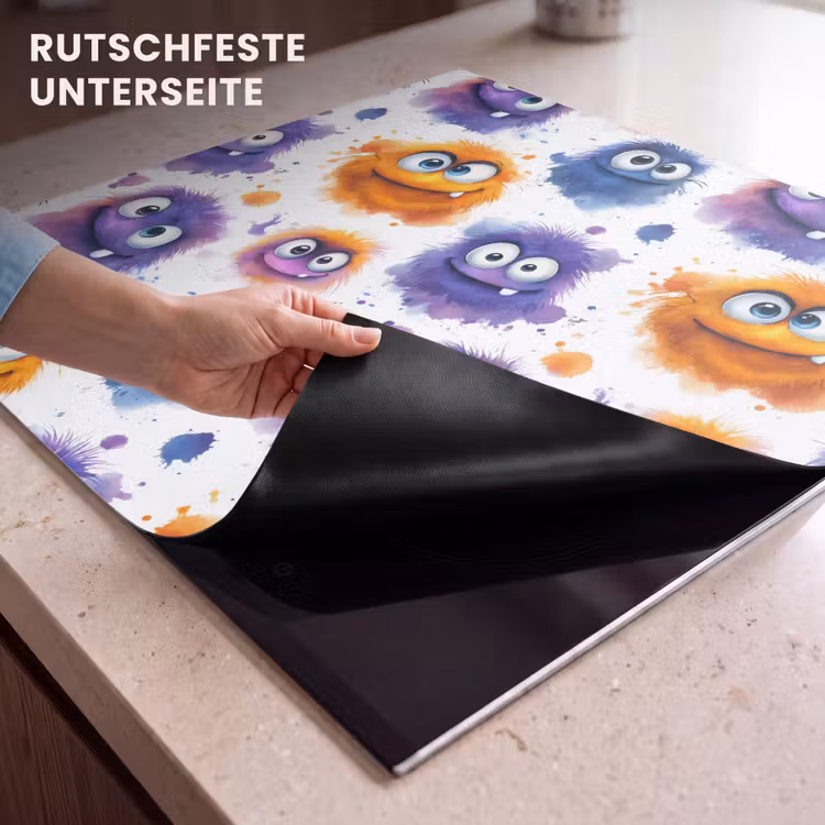 Herdabdeckplatte - Monster - Aquarell - Farbenfroh — 6