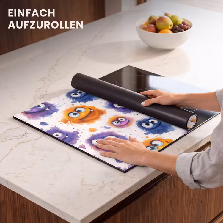 Herdabdeckplatte - Monster - Aquarell - Farbenfroh — 7