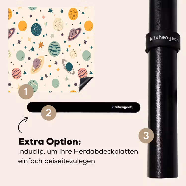 Herdabdeckplatte - Planeten - Retro - Farbenfroh — 8