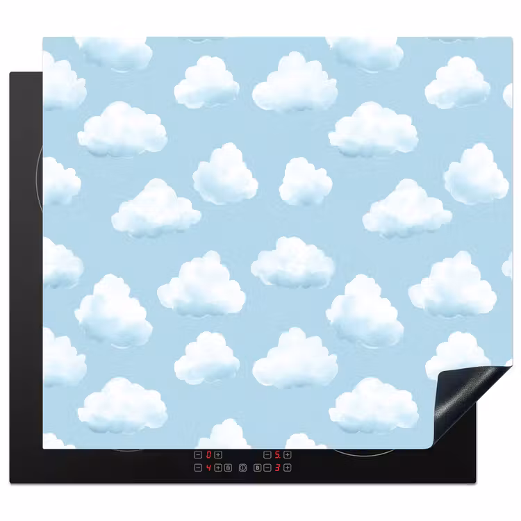 Herdabdeckplatte - Wolken - Illustration - Blau — 1