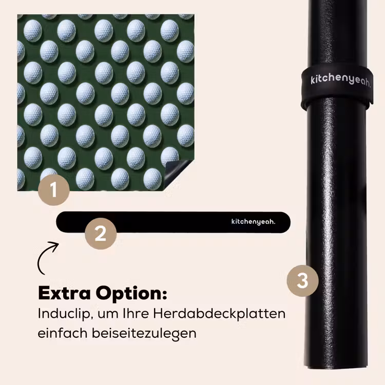 Herdabdeckplatte - Bälle - Golf - Grün — 8