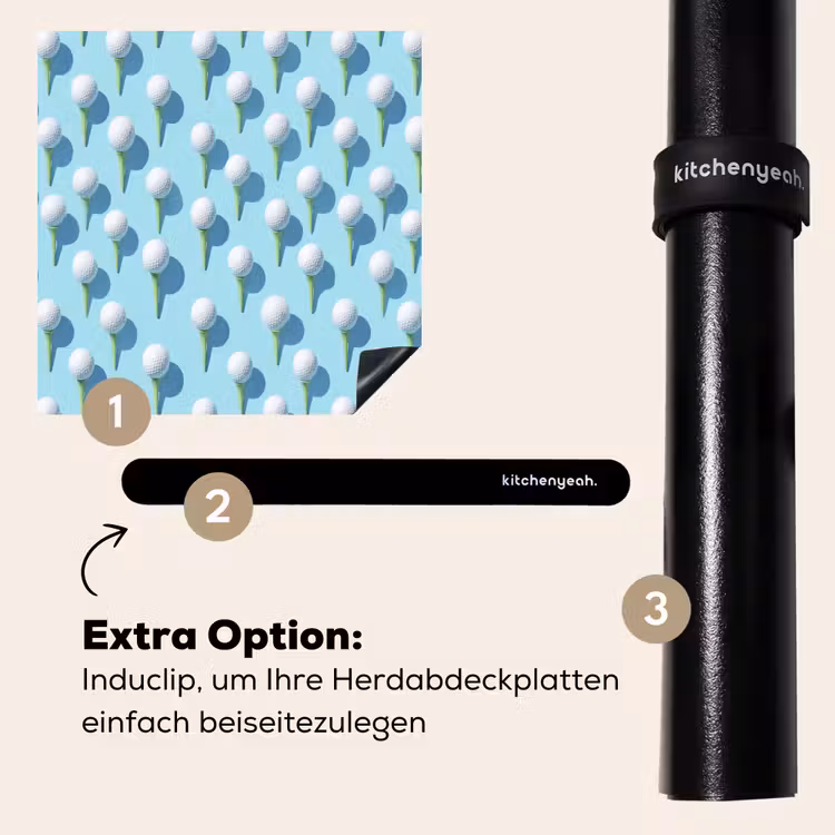 Herdabdeckplatte - Golf - Bälle - Blau — 8
