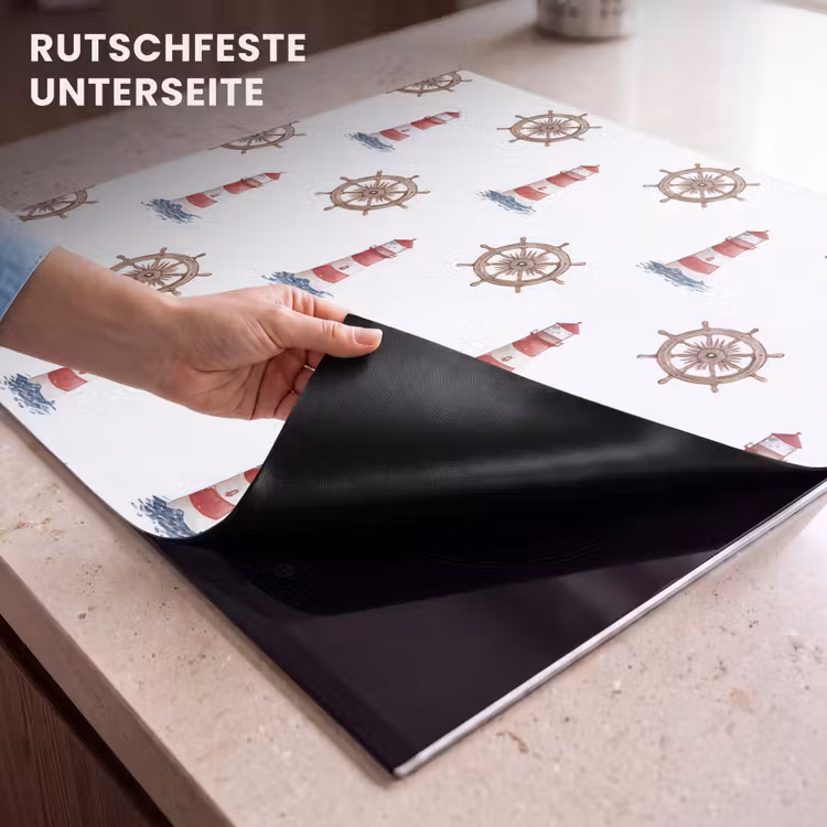 Herdabdeckplatte - Nautisch - Klassisch - Rot — 6