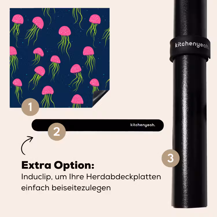 Herdabdeckplatte - Qualle - Tiefsee - Neon — 8