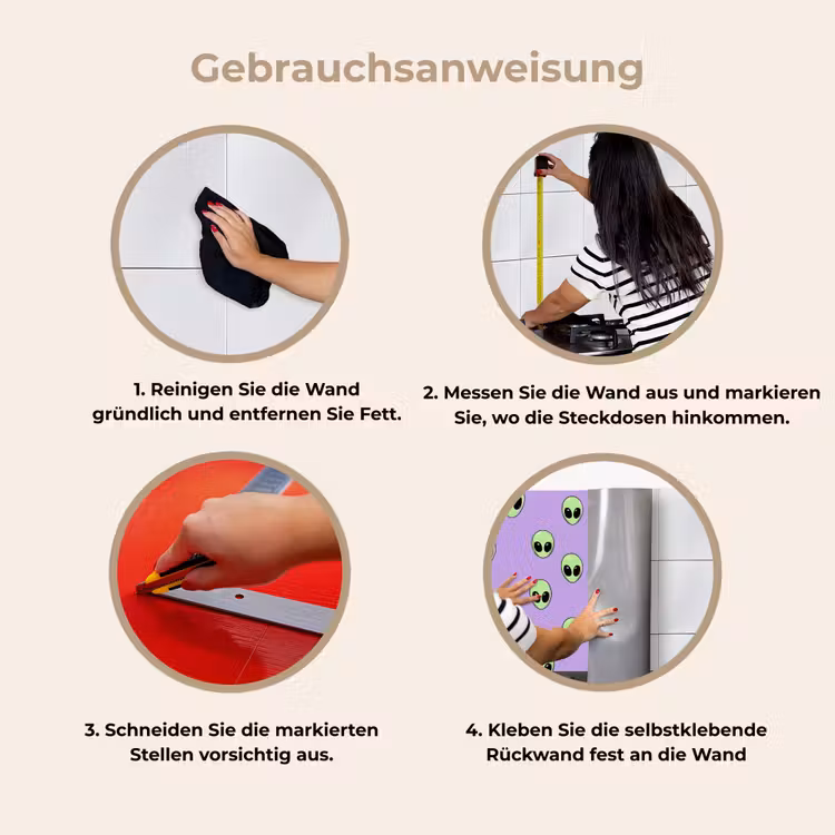 Spritzschutz Küche - Alien - Retro - Flieder — 7